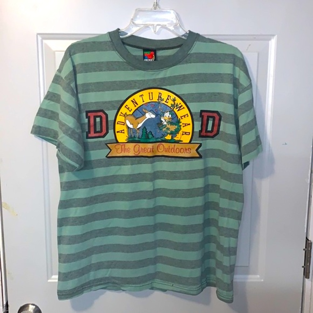 Vintage Mickey Unlimited Adventurewear Donald Duck Striped TShirt